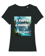 a photo a moment a short story Tricou mânecă scurtă guler larg fitted Damă Expresser