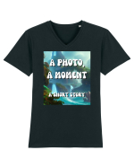 a photo a moment a short story Tricou mânecă scurtă guler V Bărbat Presenter