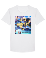 IT IS WHAT IT IS Tricou mânecă scurtă guler larg Bărbat Skater