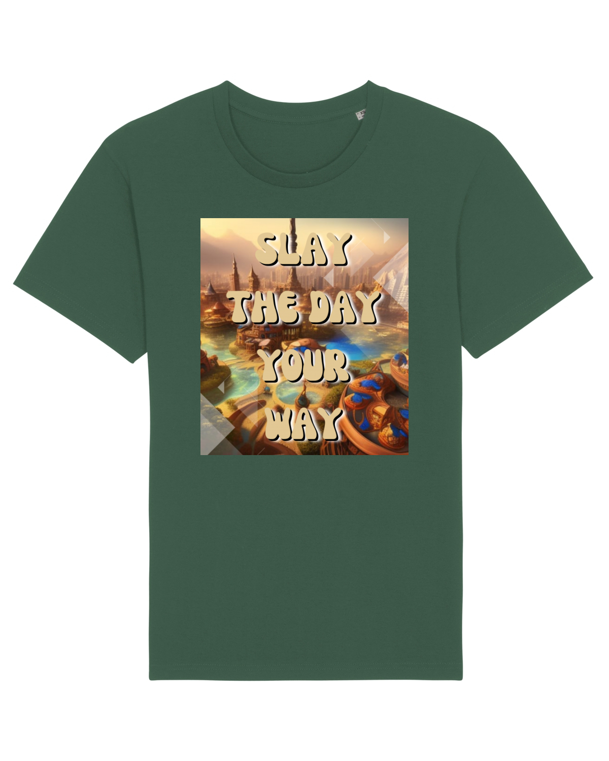 Tricou mânecă scurtă Unisex Rocker Bottle Green