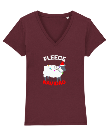 Fleece Navidad Burgundy