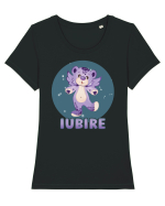 Iubire cu ursuleț - v1 Tricou mânecă scurtă guler larg fitted Damă Expresser