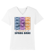 Îmi place să sparg bani Tricou mânecă scurtă guler V Bărbat Presenter