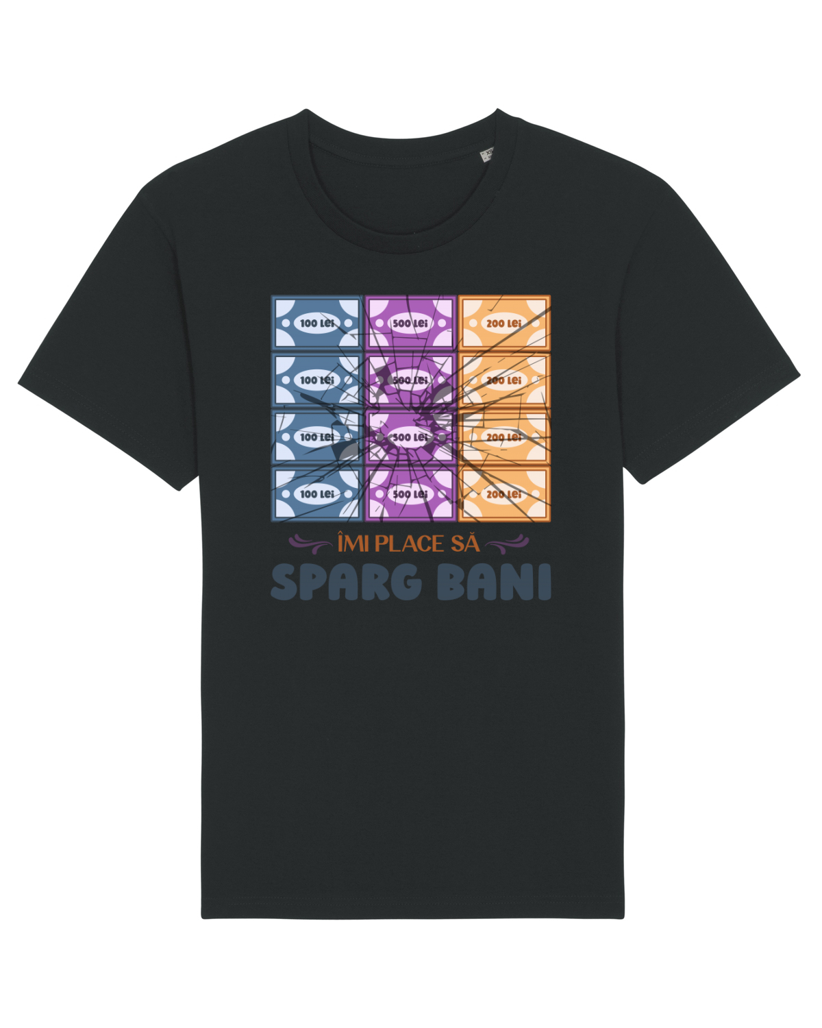 Tricou mânecă scurtă Unisex Rocker Black