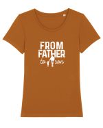 From father to son Tricou mânecă scurtă guler larg fitted Damă Expresser