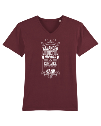 A Balanced Diet Means A Cupcake In Each Hand Burgundy