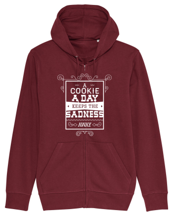 A Cookie A Day Keeps The Sadness Away Burgundy