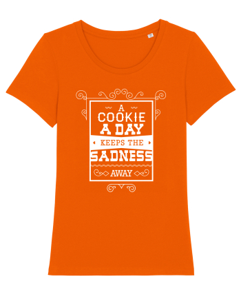 A Cookie A Day Keeps The Sadness Away Bright Orange