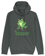 Be Green! Hanorac cu fermoar Unisex Connector