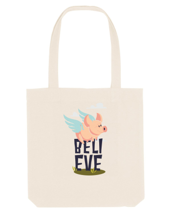 Believe Flying Pig Natural