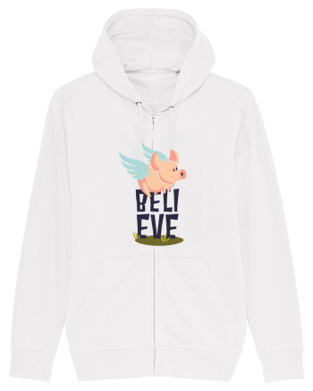 Believe Flying Pig White