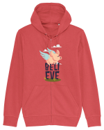 Believe Flying Pig Hanorac cu fermoar Unisex Connector