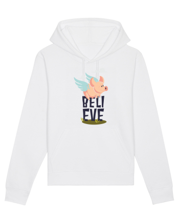 Believe Flying Pig White