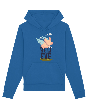Believe Flying Pig Royal Blue