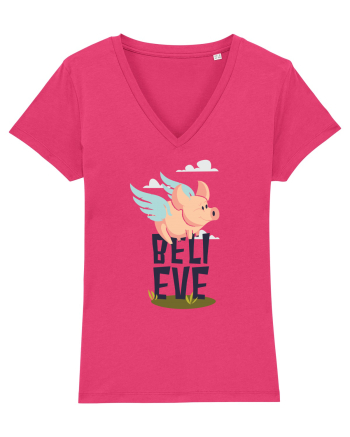 Believe Flying Pig Raspberry