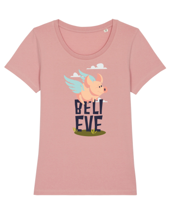 Believe Flying Pig Canyon Pink