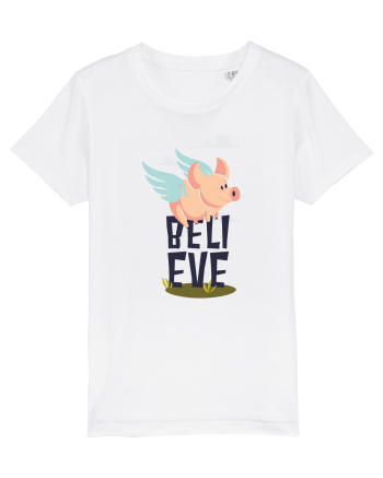 Believe Flying Pig White