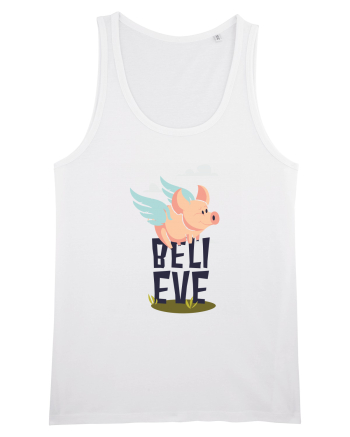 Believe Flying Pig White
