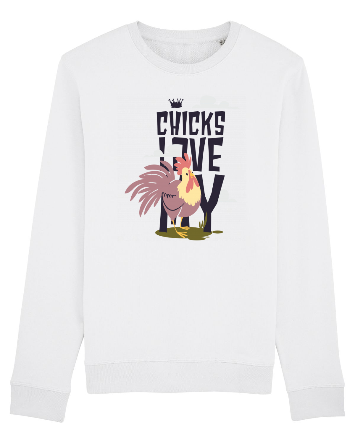 Bluză mânecă lungă Unisex Rise White