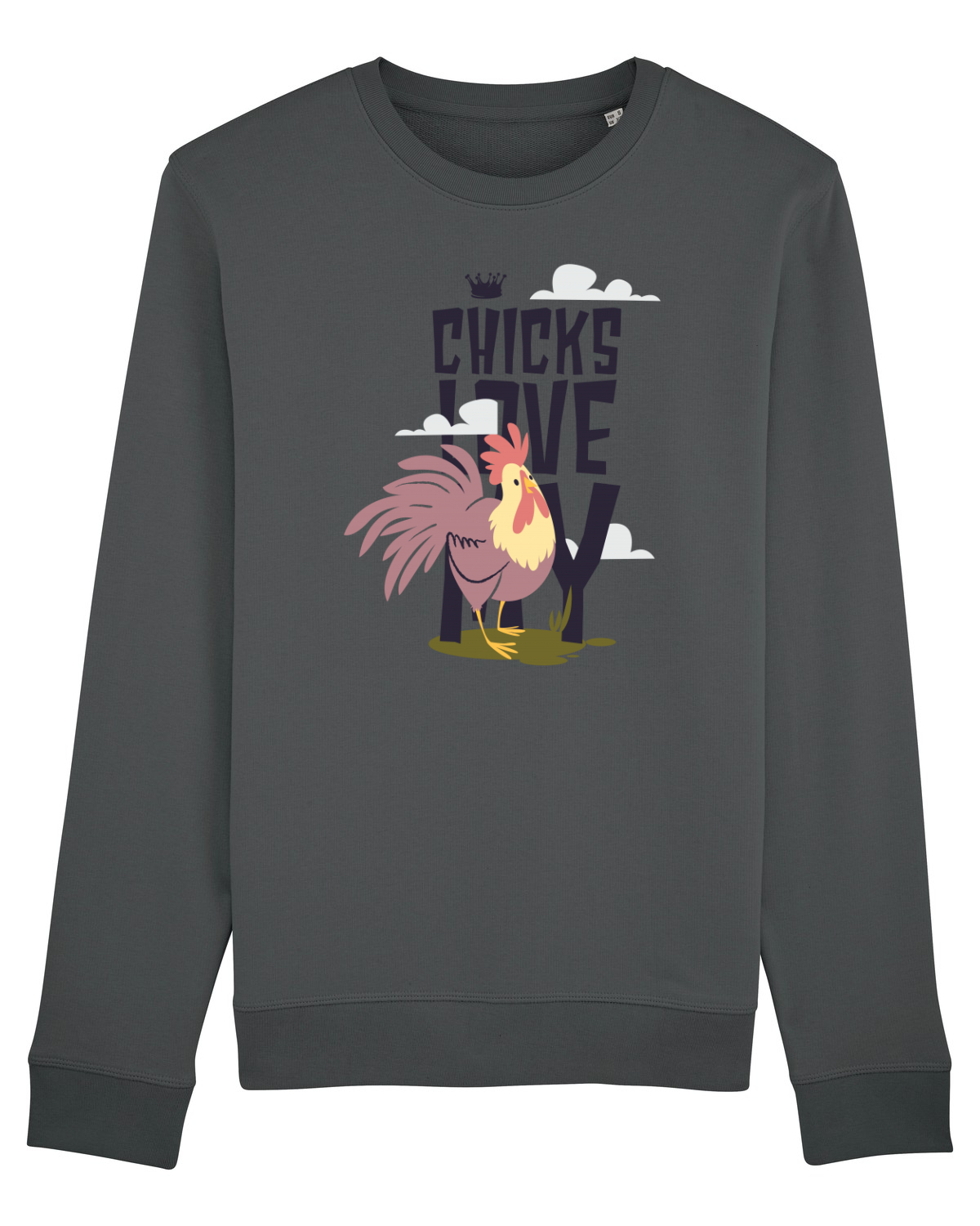 Bluză mânecă lungă Unisex Rise Anthracite