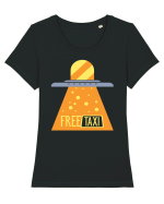 Free Taxi Tricou mânecă scurtă guler larg fitted Damă Expresser