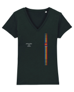 Romania Tricou mânecă scurtă guler V Damă Evoker