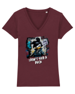 I don't give a Duck Tricou mânecă scurtă guler V Damă Evoker