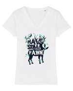 Have Some Fawn Tricou mânecă scurtă guler V Damă Evoker