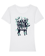 Have Some Fawn Tricou mânecă scurtă guler larg fitted Damă Expresser