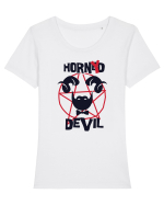 Horny Devil Tricou mânecă scurtă guler larg fitted Damă Expresser