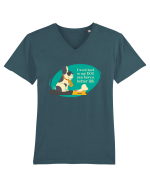 I Work Hard So My Dog Can Have A Better Life Tricou mânecă scurtă guler V Bărbat Presenter