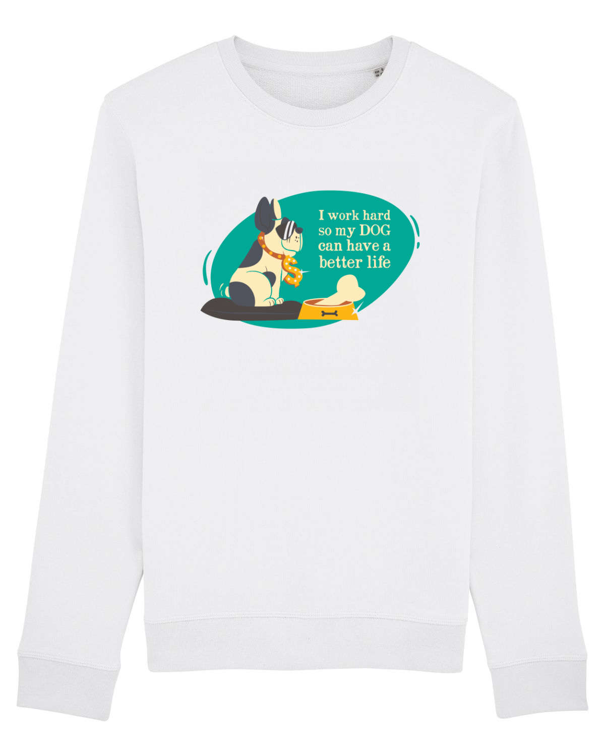 Bluză mânecă lungă Unisex Rise White