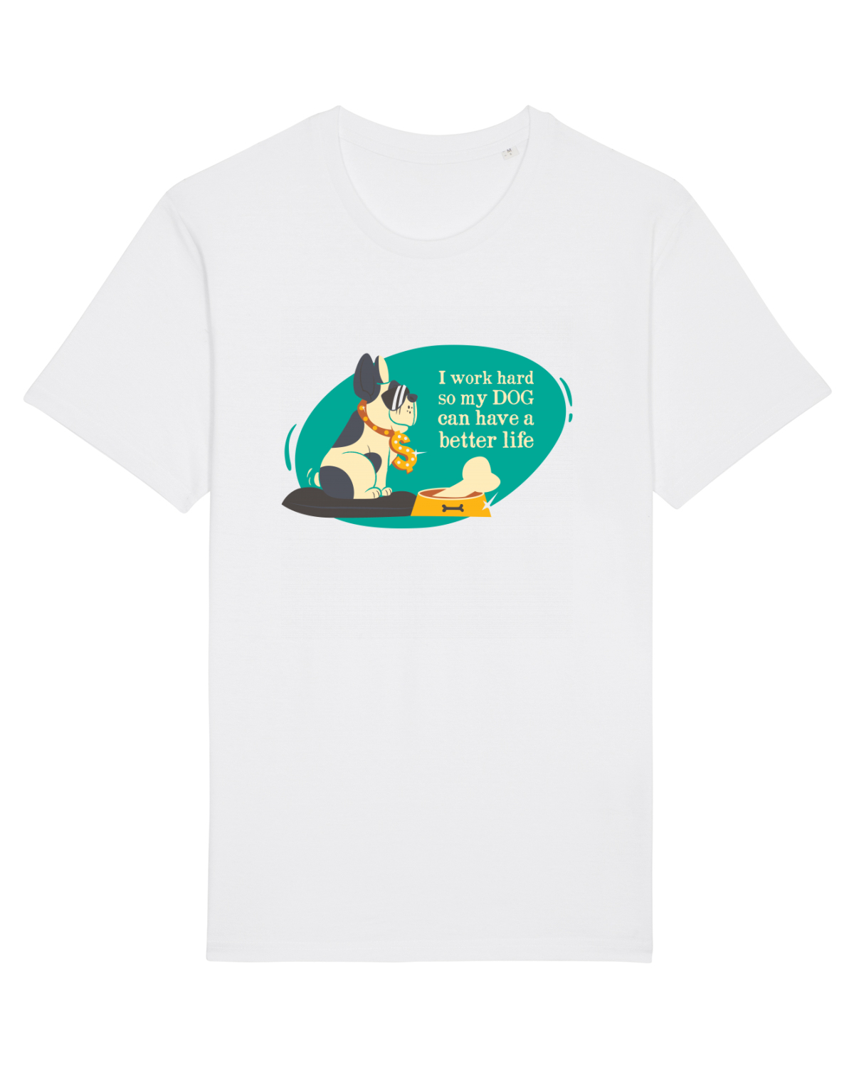 Tricou mânecă scurtă Unisex Rocker White
