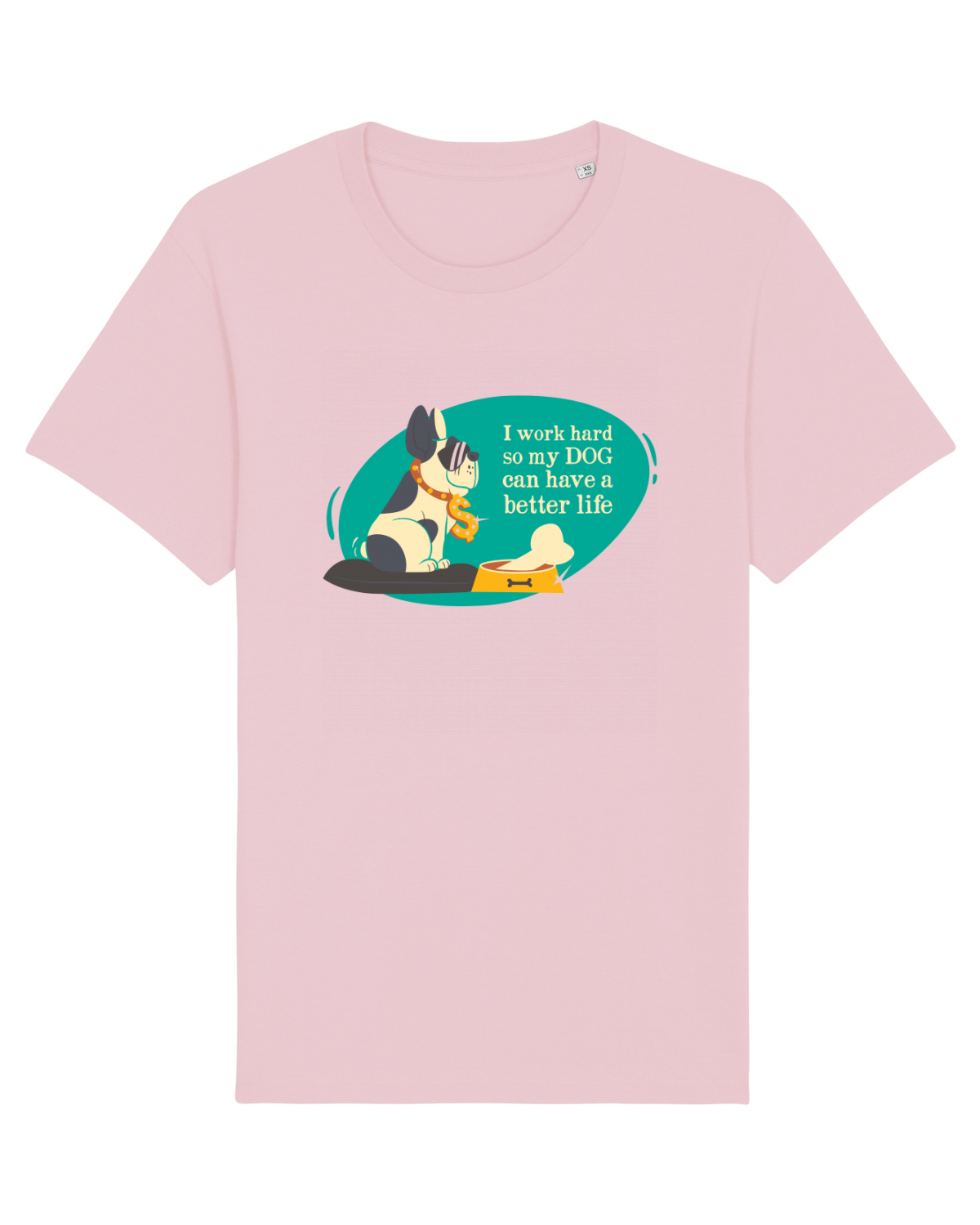Tricou mânecă scurtă Unisex Rocker Cotton Pink
