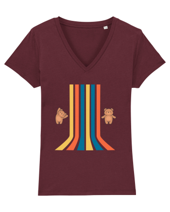CUTE BEAR Burgundy
