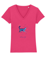 DREAM BIG Tricou mânecă scurtă guler V Damă Evoker