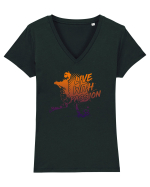 Live with passion Tricou mânecă scurtă guler V Damă Evoker