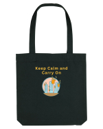 KEEP CALM AND CARRY ON Sacoșă textilă