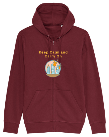 KEEP CALM AND CARRY ON Burgundy