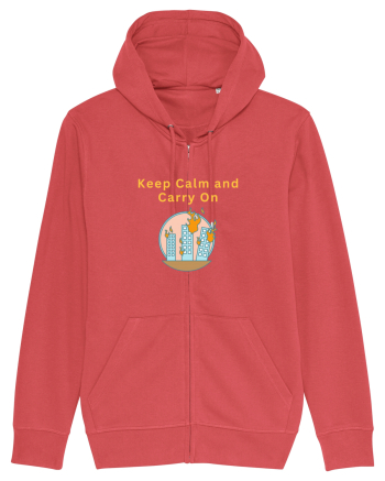 KEEP CALM AND CARRY ON Carmine Red