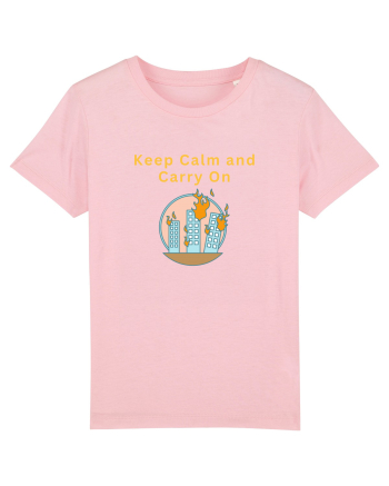 KEEP CALM AND CARRY ON Cotton Pink