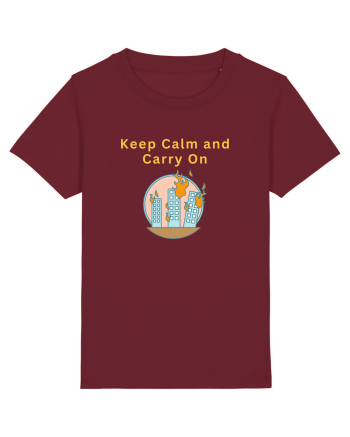 KEEP CALM AND CARRY ON Burgundy