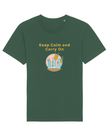 KEEP CALM AND CARRY ON Bottle Green