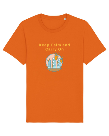 KEEP CALM AND CARRY ON Bright Orange