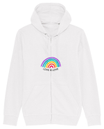 LOVE IS LOVE Hanorac cu fermoar Unisex Connector