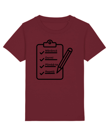 MANANCA, DORMI, PLIMBA-TE, REPETA Burgundy