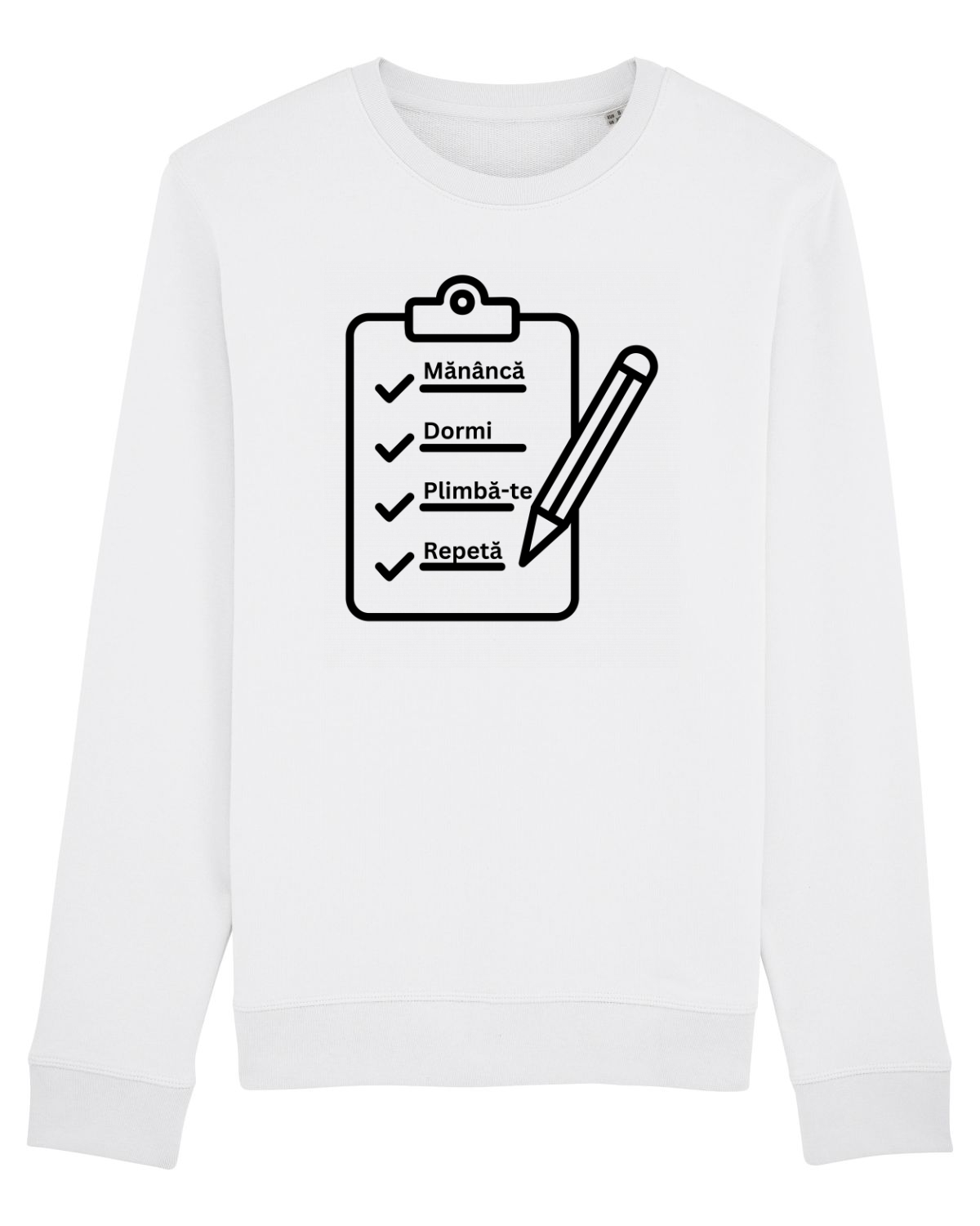 Bluză mânecă lungă Unisex Rise White