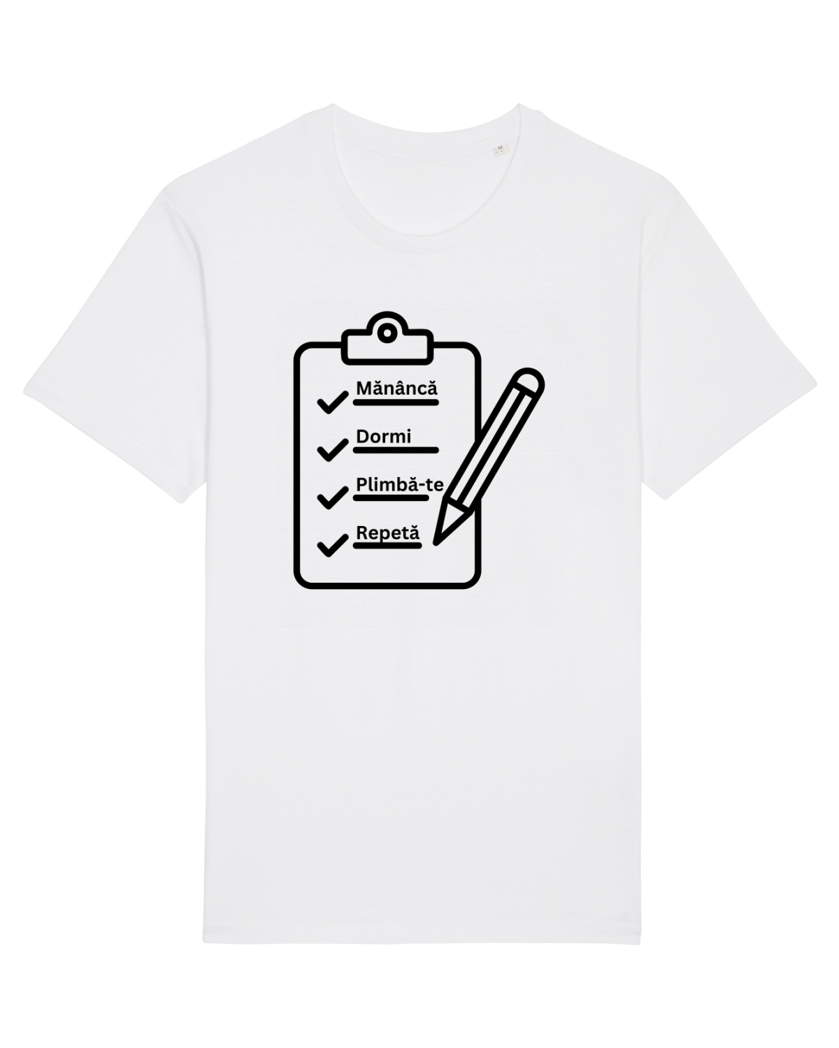 Tricou mânecă scurtă Unisex Rocker White