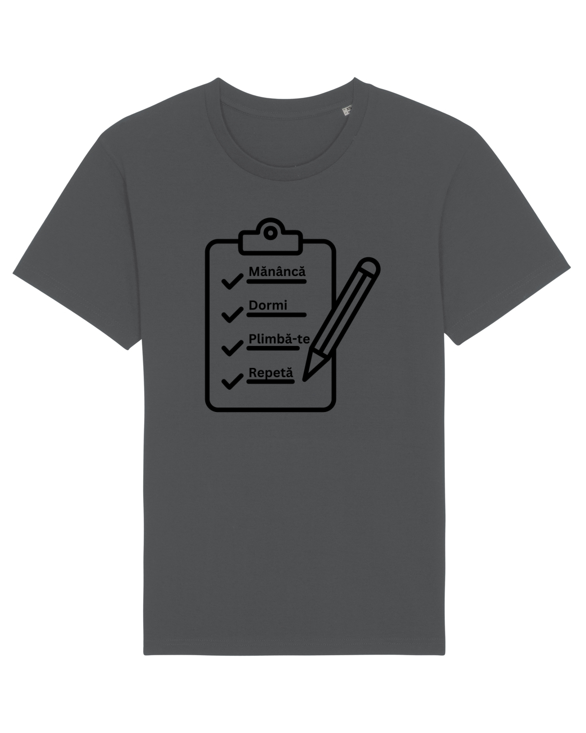 Tricou mânecă scurtă Unisex Rocker Anthracite