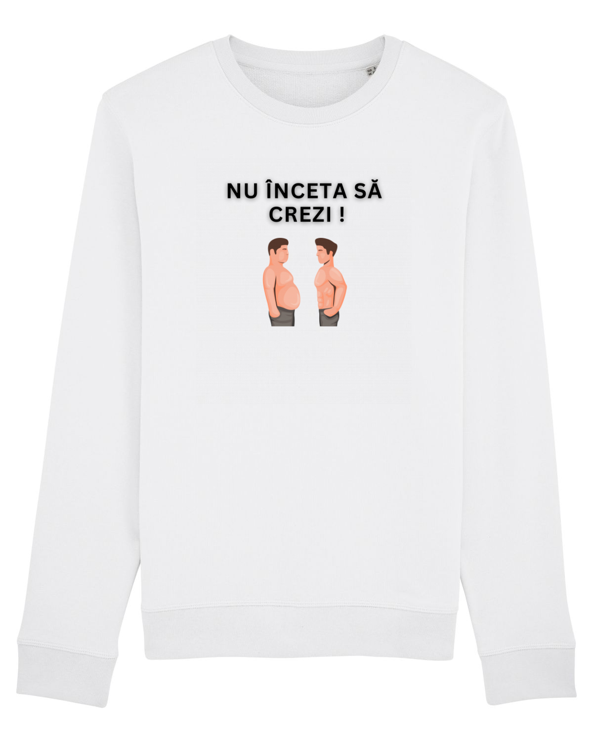 Bluză mânecă lungă Unisex Rise White
